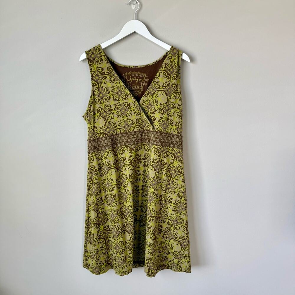 Life Is Good | Boho Damask Print Crossover Dress Size 14